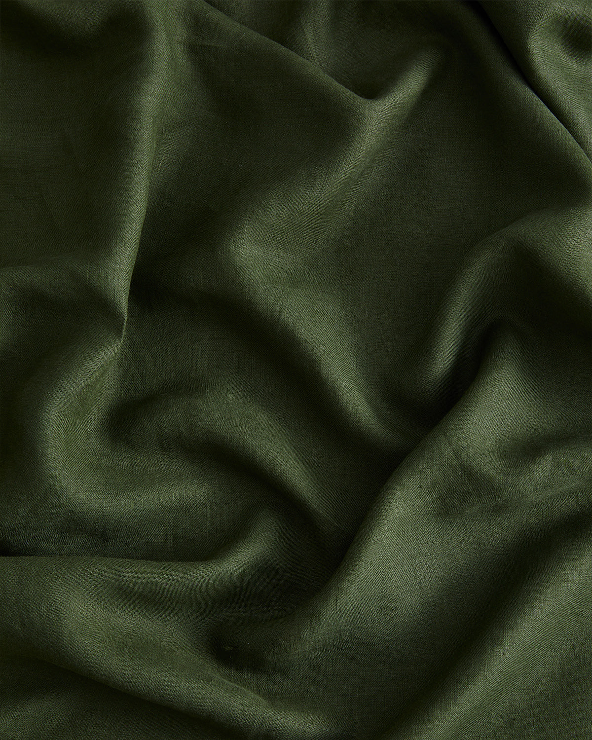 Olive 100% French Flax Linen Fitted Sheet Set
